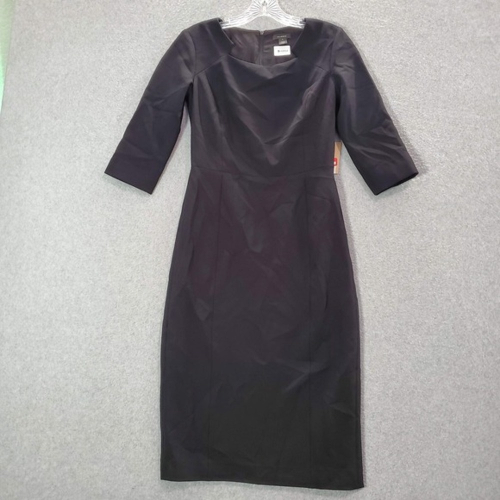 Halogen Women Dress 2 Black Sheath 3/4‎ Sleeve NWT